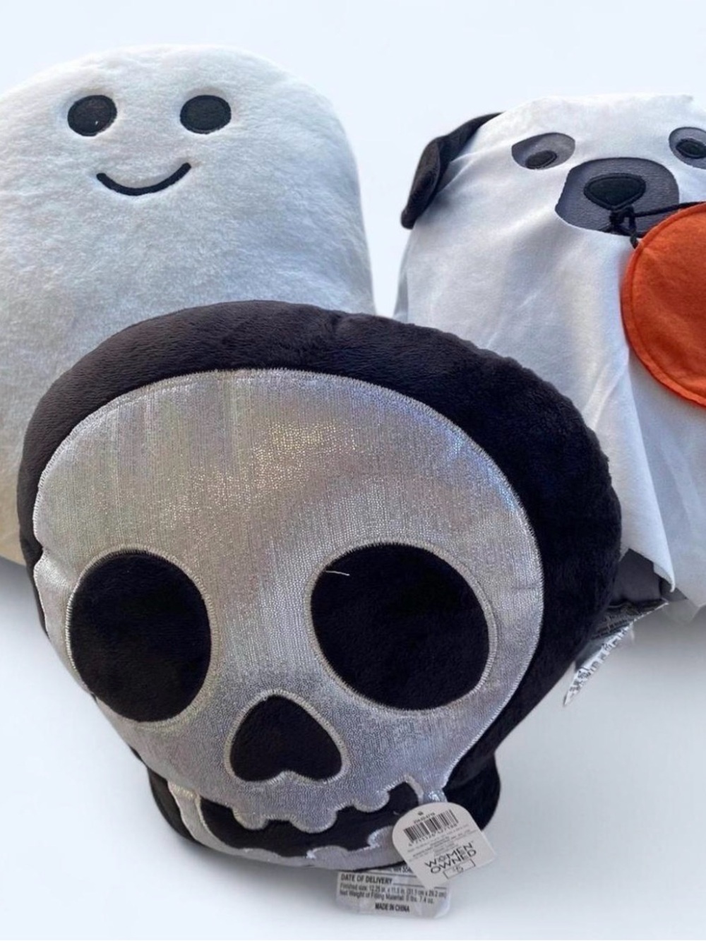 Target Halloween Plush Pillows Set of 3 Skull Ghost Dog Bullseye Playground